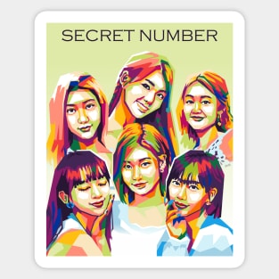 secret number pop art Sticker